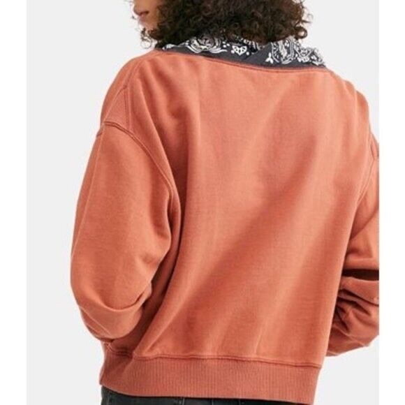 Free People James Bandana Print Pullover Adobe in Noble Adobe Size Small - Picture 2 of 6